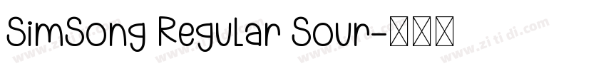 SimSong Regular Sour字体转换